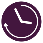 Clock hands showing time
elapsed